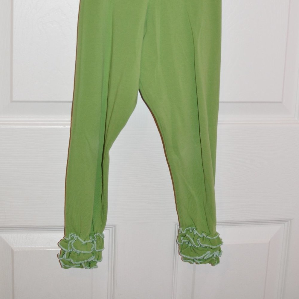 GUC Size 6 On the Green Ruffle Leggings Vintage MJ